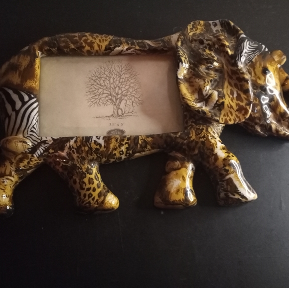 Decoupage Elephant Figurine 3.5"x5" Photo Wall Decor. - Picture 2 of 7